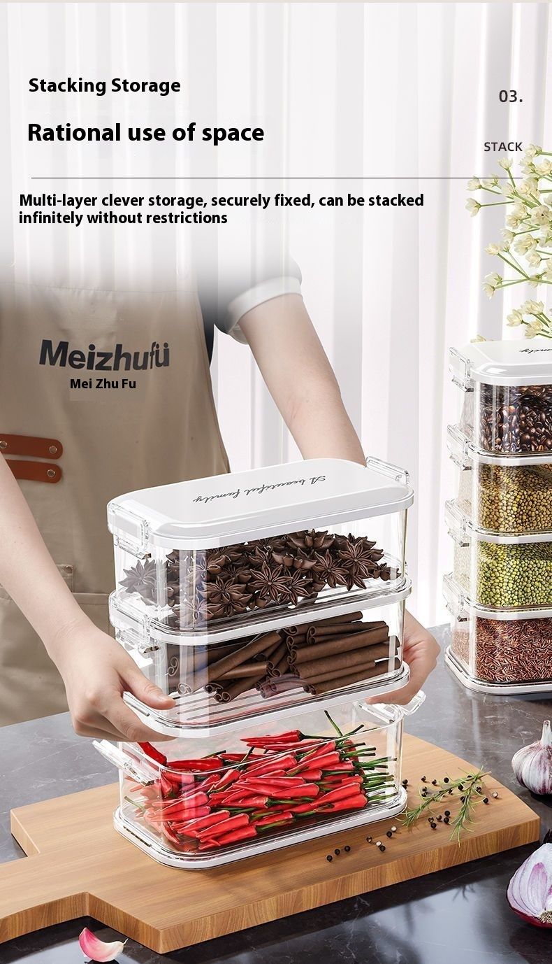 Gewürz versiegelt Küche Haushalt Glas High-End Pfeffer Anis Gewürz Aufbewahrungsbox Lebensmittelqualität_voghion.com