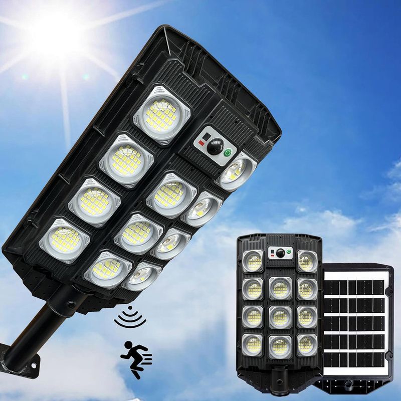 New solar big street light household lighting human body induction light rural courtyard integrated remote control induction light_voghion.com