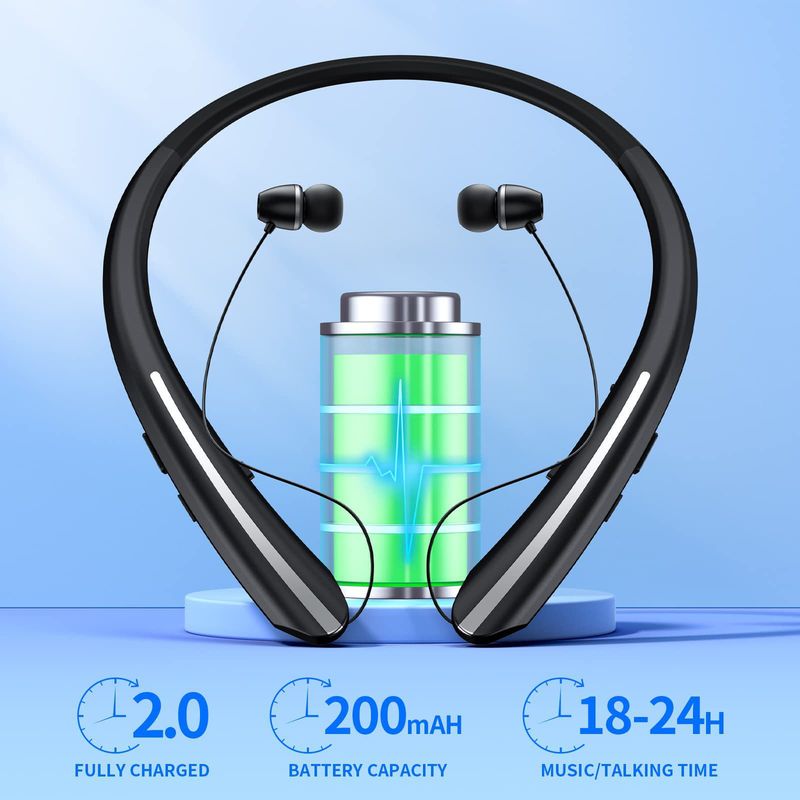 Cross-Border HX-801 Bluetooth-Nackenbügel-Kopfhörer mit langer Akkulaufzeit, privates Modell, kabellose Kopfhörer für Laufen und Sport_voghion.com
