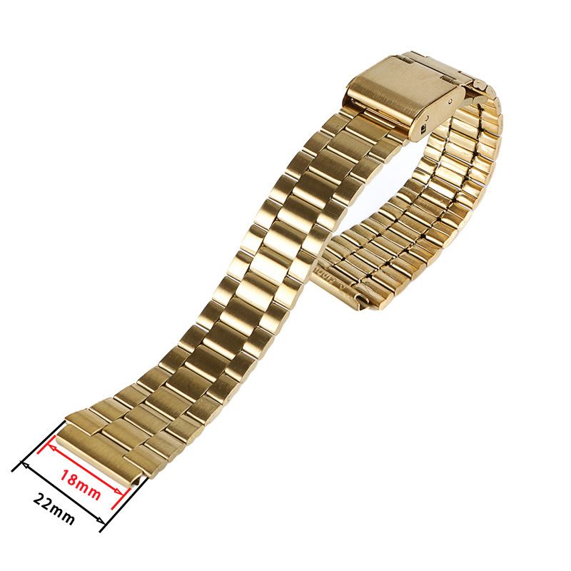 Cinturini adatti per orologi A158w/F91w/Ae1200 con tre lamiere in acciaio inossidabile per uomo e donna da 18 mm_voghion.com
