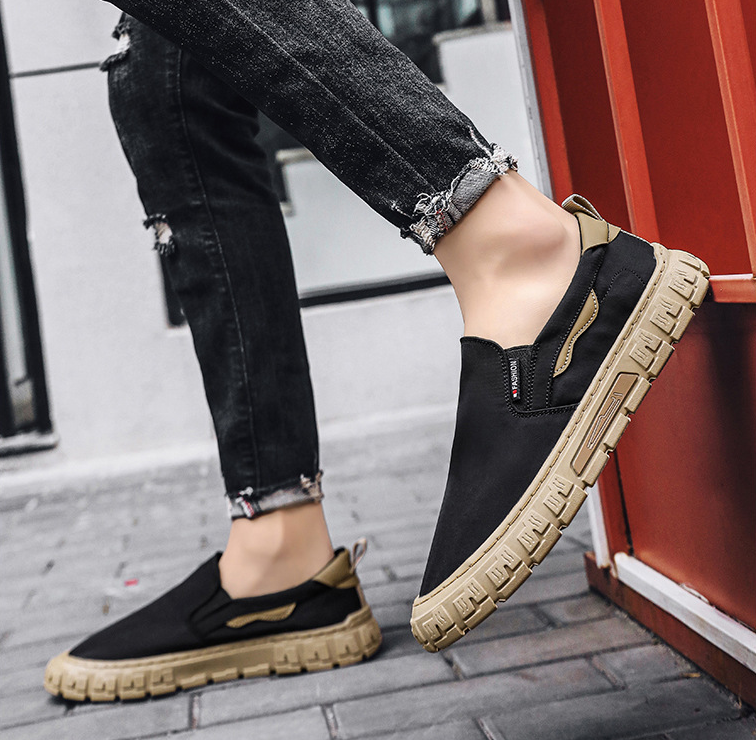 Beliebte bequeme One-Step-Canvas-Schuhe, atmungsaktive Freizeitschuhe für den Außenhandel, niedrige Sportschuhe_voghion.com