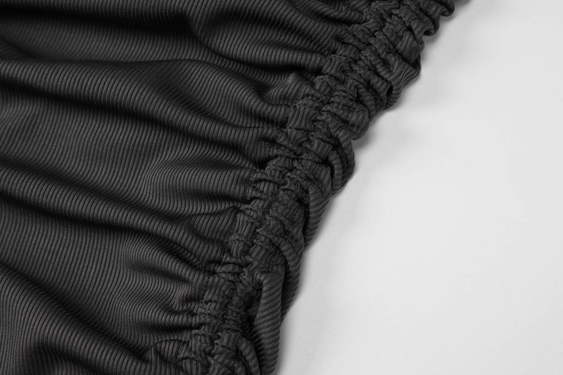 2025 Herbst neue Damenmode einfarbig lange Horn Ärmel Kurzarm Stil würzig Mädchen Kleid_voghion.com