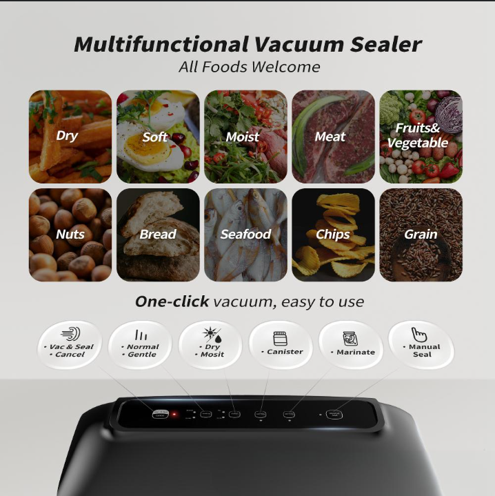 Kuchyňské spotřebiče Vakuová balička Kontinuální vakuová balička potravin_voghion.com