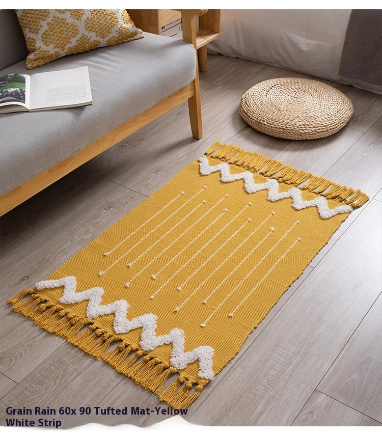 60x90 Floor Mat Door Mat Color Stripes Crescent Edge Cut Flower Bedroom Home All Match Style Home Shoe Mat_voghion.com