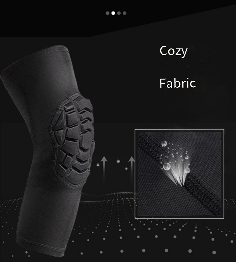 Set di ginocchiere e gomitiere tattiche – Hexagon Armor per basket, calcio e sport estremi, impugnatura in silicone antiscivolo (M-XL, nero/bianco/rosso/blu)_voghion.com