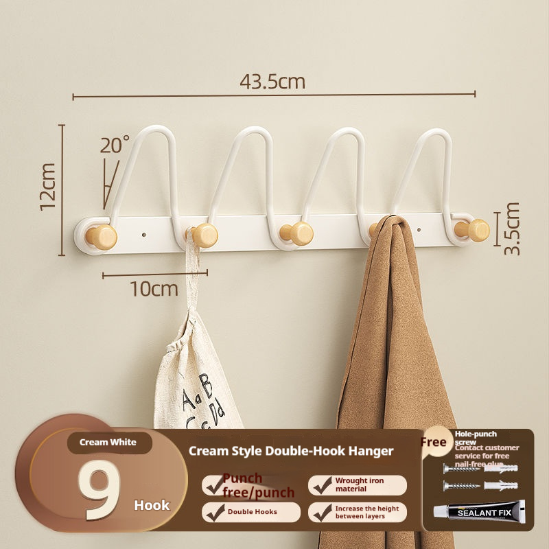 Ganchos de pared sin taladro: ahorra espacio en la puerta y la pared para abrigos, sombreros y bolsos (varios estilos y opciones de ganchos, hierro resistente a la oxidación)_voghion.com