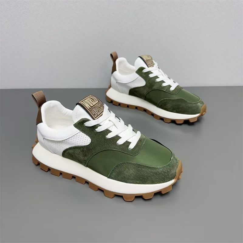 2026 Fashion Sneakers Jogging Shoes Hiking Shoes Youth Men Artificial Leather Splicing Low Top Lace-Up Non-Slip Wear-Resistant Running Shoes_voghion.com