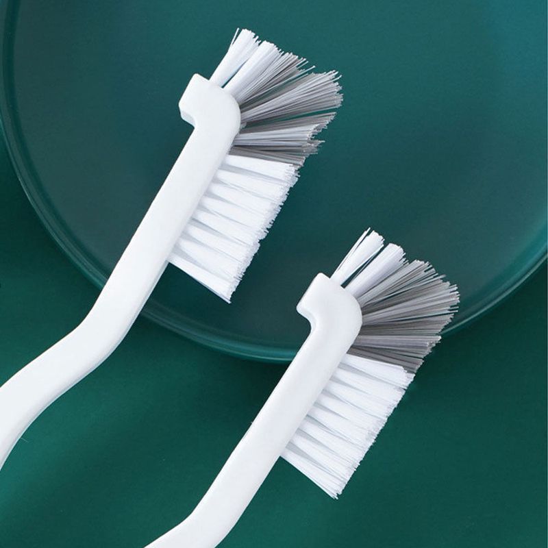 2pcs Long Curved Cup Brush, Plastic Scrubber For Soymilk Maker And Juicer, Kitchen Cleaning Tool For Hard-to-Reach Areas_voghion.com