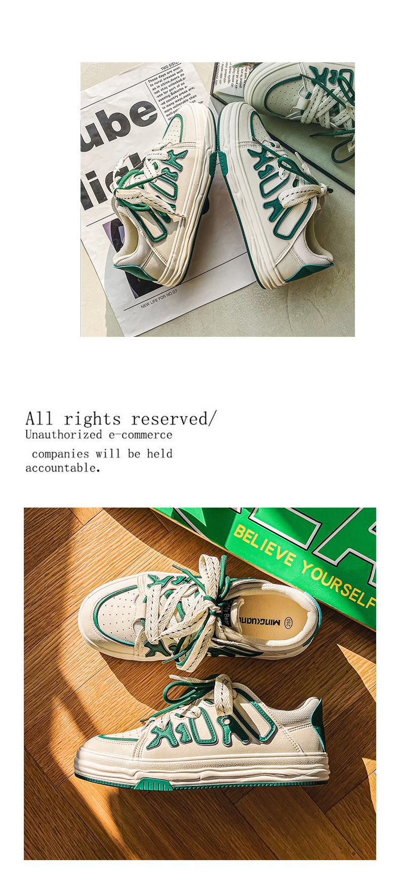 Niche Design Little White Erkek Yeni Çok Yönlü Instagram Bahar Eğlence Spor Tahtası Trend Alman Antrenman Ayakkabıları_voghion.com