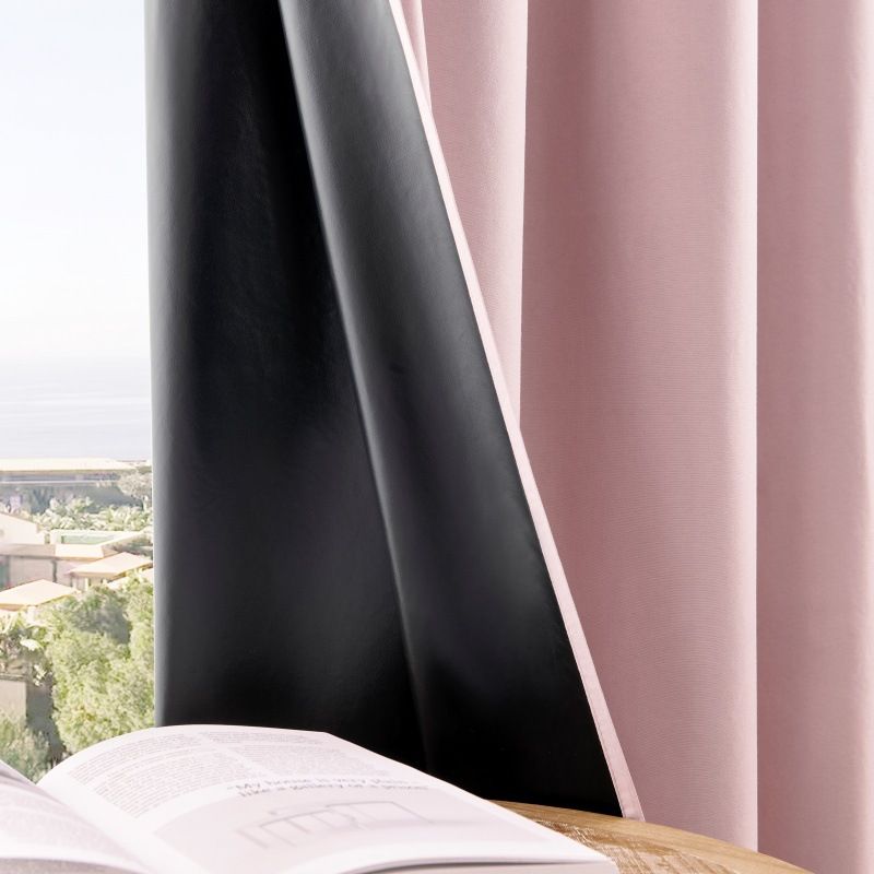 full blackout heat insulation curtains for bedroom with black lining room darkening noise reduction curtains_voghion.com