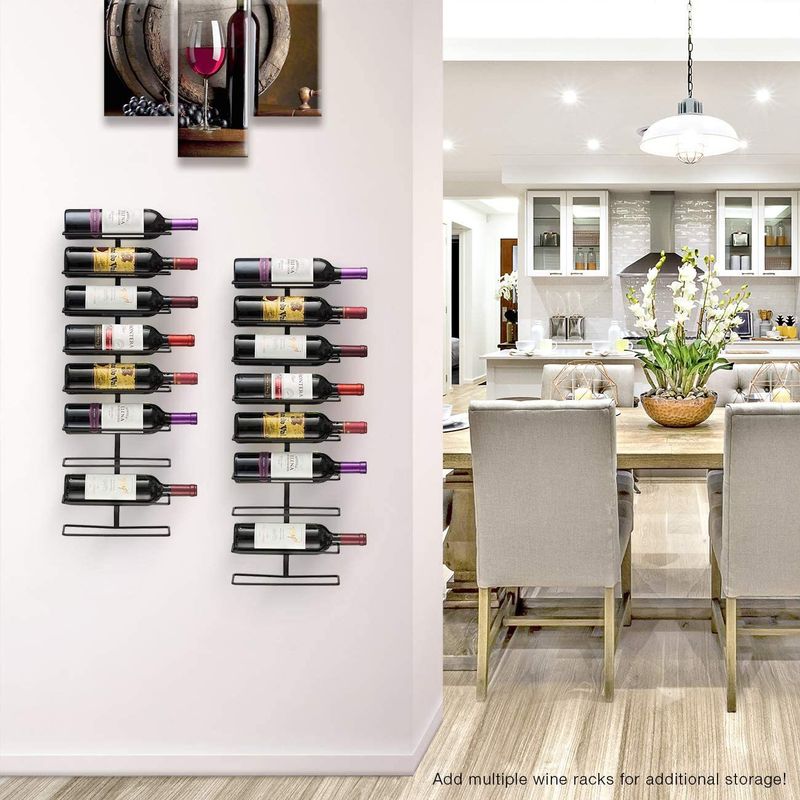 Iron Wall Hanging Wine Rack Ornaments Wine Bottle Rack European Style Wine Cabinet Storage Rack Hanging Wall Wine Rack_voghion.com
