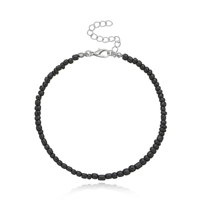 Tobillera de cuentas de semillas de colores, joyería ajustable para el pie de estilo bohemio para mujer_voghion.com