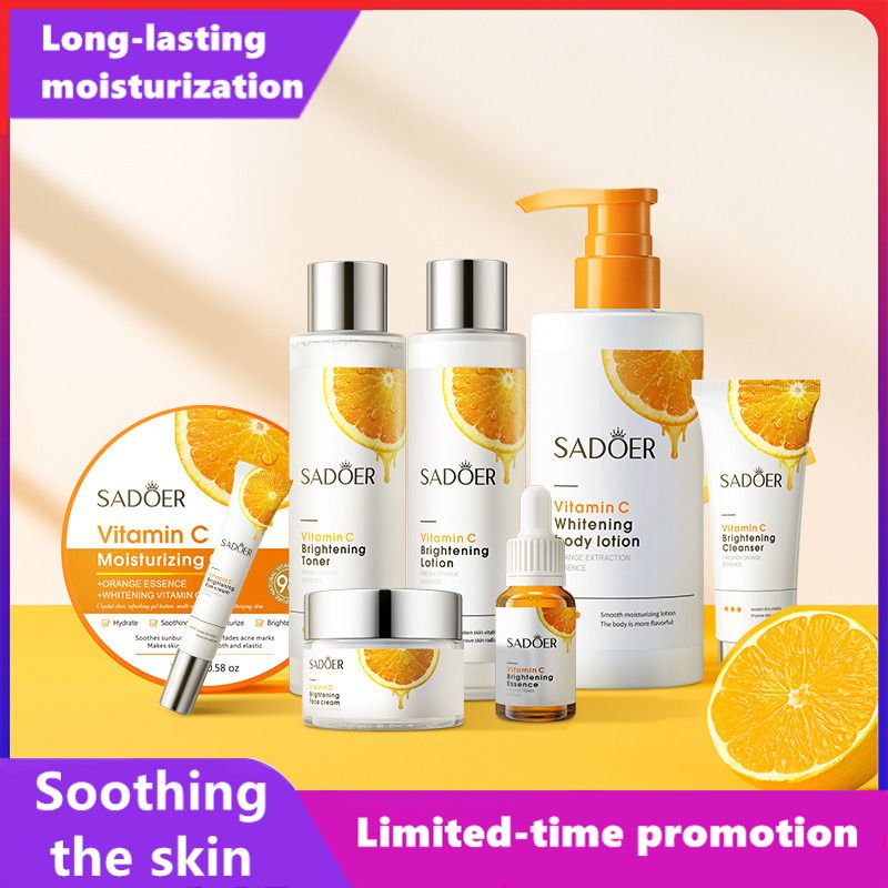 Vitamin C Whitening Skin Care Set Eye Face Cream Essence_voghion.com