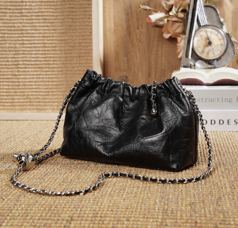 Cloud bag chain bag small golden ball 2023 new bag women's single shoulder bag folded diagonal small bag_voghion.com