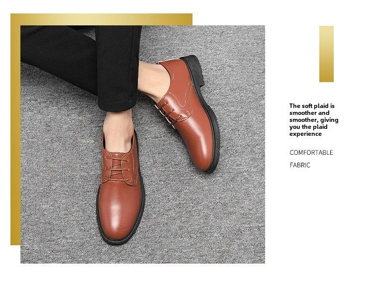 Chaussures en cuir transfrontalières pour printemps et été Chaussures décontractées basses Chaussures pour hommes tout-aller Chaussures de travail noires Chaussures d'affaires de style coréen imperméables pour moi_voghion.com