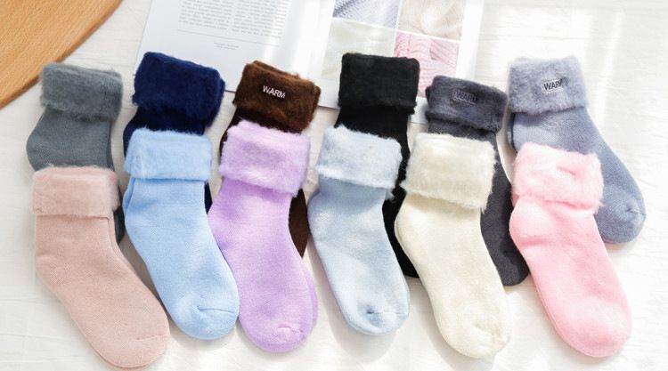 Kalın çoraplar kadın kış artı kadife kalın çoraplar sıcak uyku peluş çoraplar bayanlar orta tüp çoraplar çoraplar kar çorapları_voghion.com