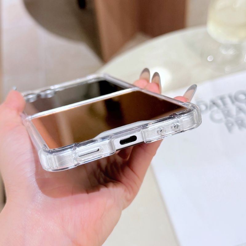 Suitable For Samsung Galaxy 7 Phone Case Transparent Foldable Screen Z Flip 6 Mirror 5 Protective Cover Shockproof_voghion.com