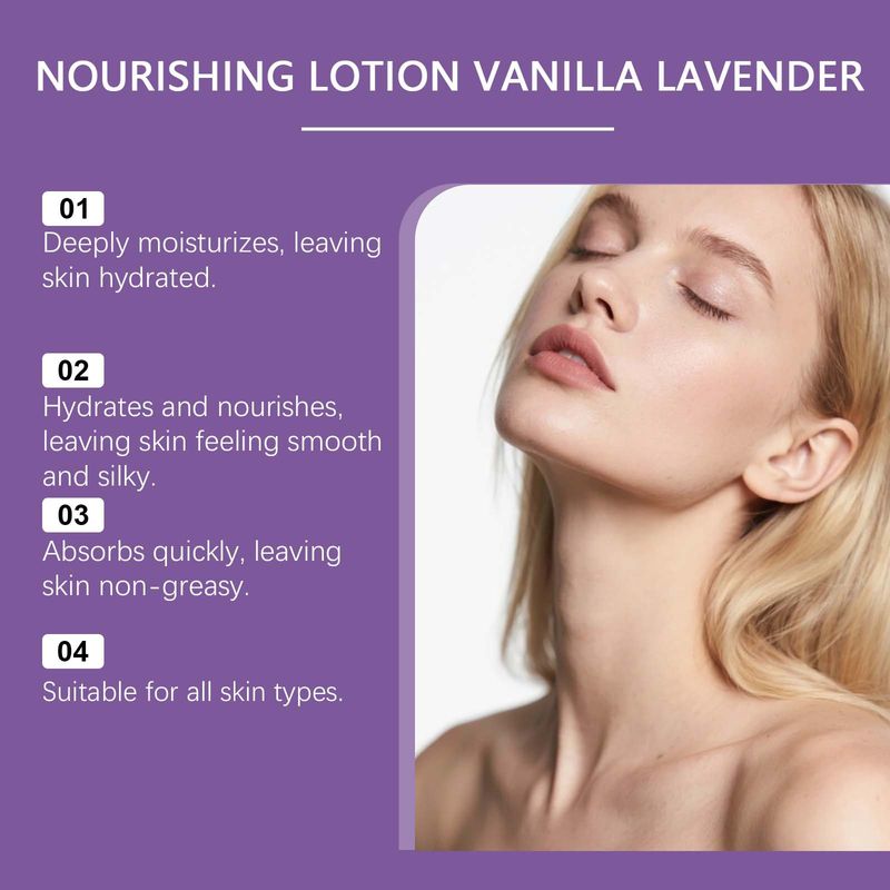 OCEAURA Lozione alla Lavanda Nutriente in Profondità Pelle Delicata Fragranza a Lunga Durata Crema Corpo Idratante_voghion.com