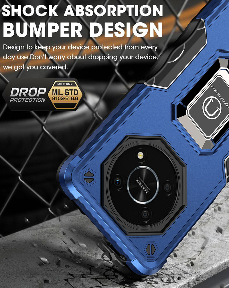 KEYSION Shockproof Armor ovitek za Honor X9 5G X30 Silikonski + PC kovinski obroč stojalo hrbtni pokrov telefona za Huawei Honor Magic_voghion.com