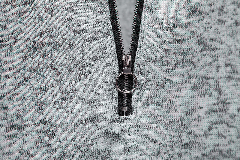 2024 New European size hollowed out placket with zipper design for men's high neck bottom T-shirt hoodie_voghion.com