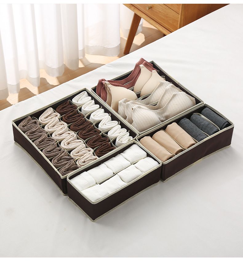 4-teiliges Unterwäsche- und Socken-Organizer-Set – wasserdichte Aufbewahrungsbox mit großem Fassungsvermögen für Schrank, Schublade und Wohnheim_voghion.com