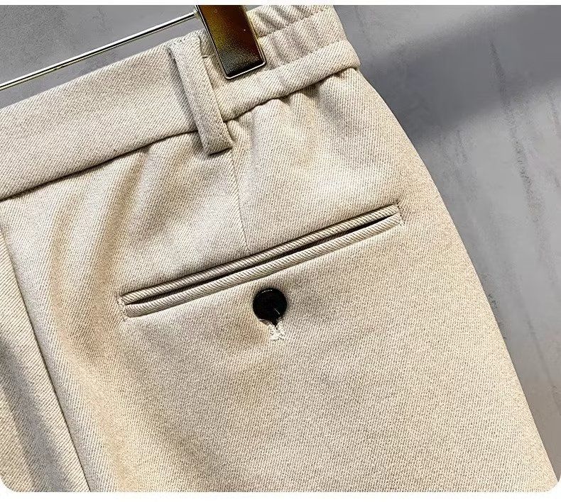 Yün Pantolon Erkek İlkbahar Ve Sonbahar Düz Dokuz Noktalı İnce Kesim Üst Sınıf Pantolon İş Gündelik Pantolon Erkek Pantolon Sonbahar Ve Kış_voghion.com