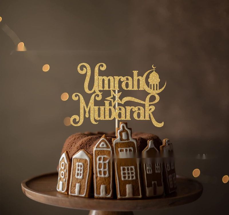 Cross-Border Hot Item Middle Eastern Decoration Moon Festival Party Dessert Table Cake Topper_voghion.com