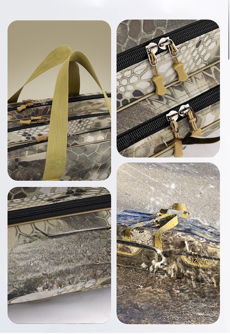 Zaino da pesca a doppia spalla con motivo a squame di drago ispessito, multifunzionale, grande capacità, borsa per canna da pesca con pancia grande_voghion.com