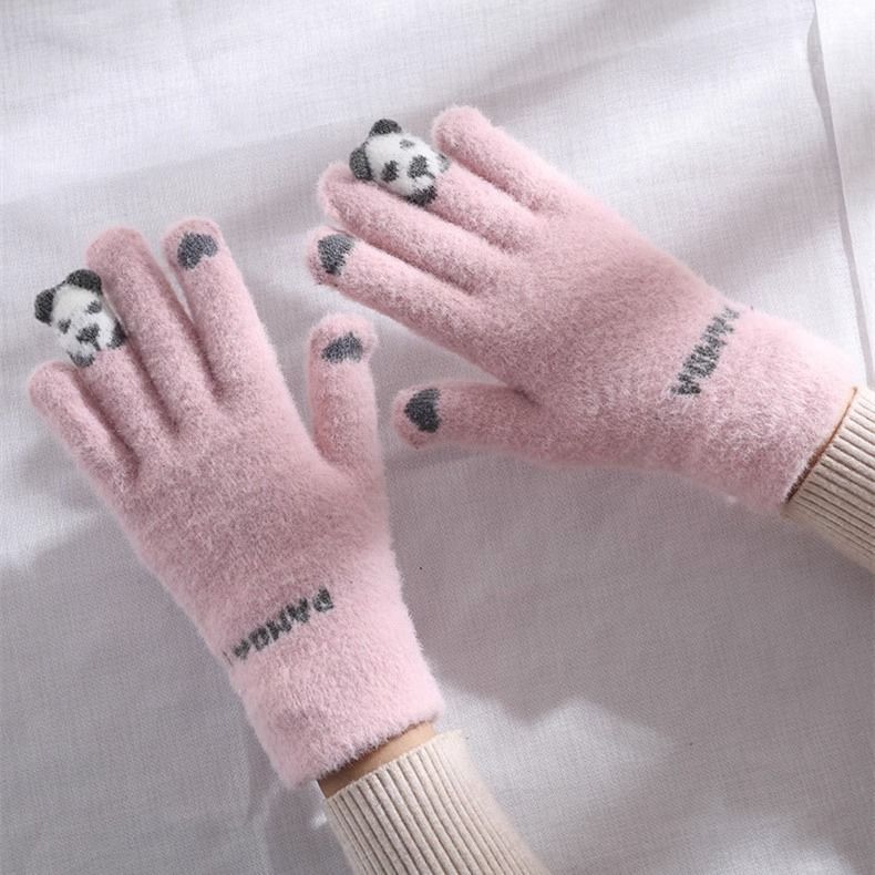 Fingerlose Handschuhe für Damen, warm beim Radfahren, 2025 Herbst/Winter Neu_voghion.com