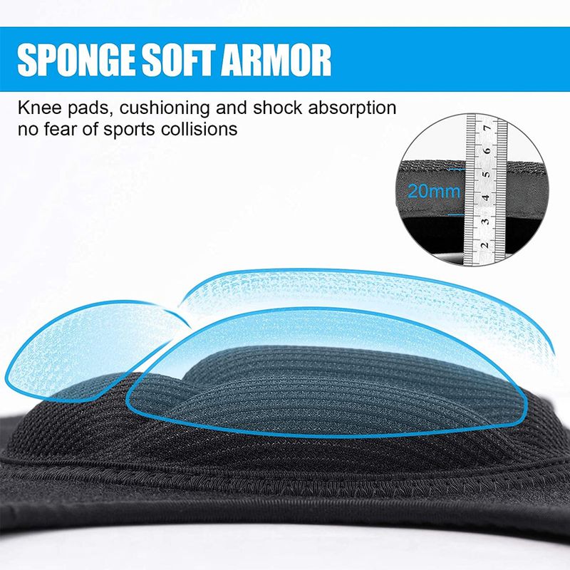 1pair Sports Anti-collision Sponge Knee Pads Football Basketball Fiess Roller Skating Protective Gear Anti-fall_voghion.com