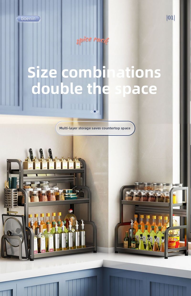 Multifunctional Supplies Spice Knife Kitchen Organizer Storage Small Tools Multi-layer Rack_voghion.com