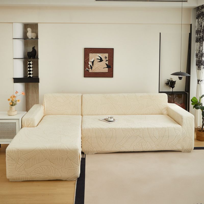 Copridivano Jacquard – Copridivano elastico a copertura totale, anti-gatto e antiscivolo, adatto a divani componibili/divani a due posti_voghion.com