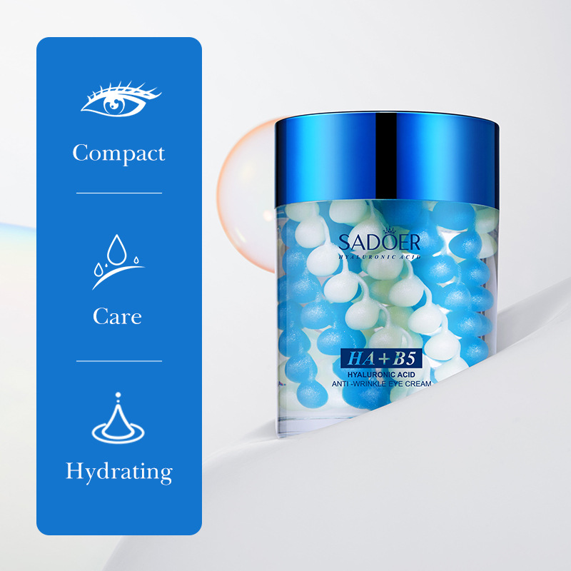 SADOER Hyaluronsäure B5 Anti-Falten-Augencreme mit leichter Linie in voller englischer Sprache, straffend und befeuchtend für die Augen_voghion.com