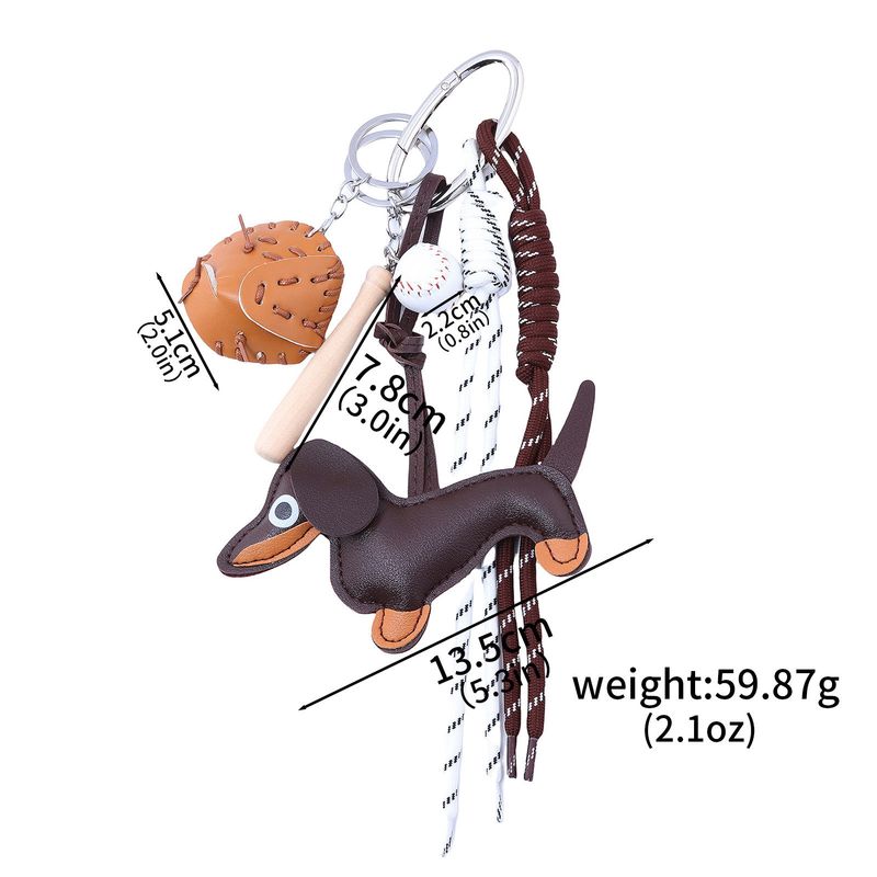 Miu Series Bag Dachshund Dog Figurine Hanging Ornament Backpack Car Pendant High-end Keychain Gift_voghion.com