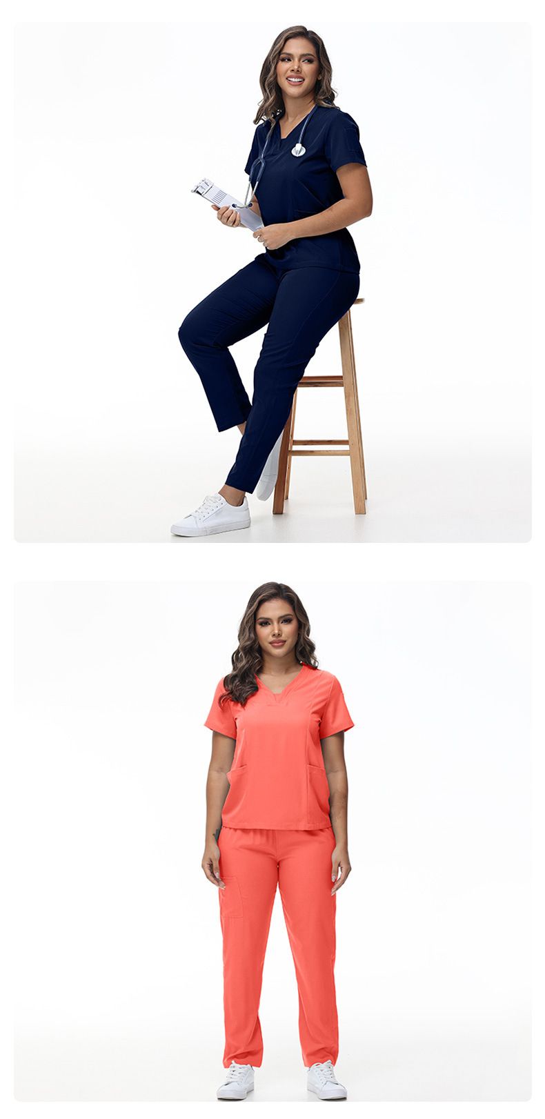 Women's Clothing Summer Operating Room Isolation Clothing Dental Oral Hospital Nurse Clothing Suit Elastic Quick Drying Hand Washing Clothing_voghion.com
