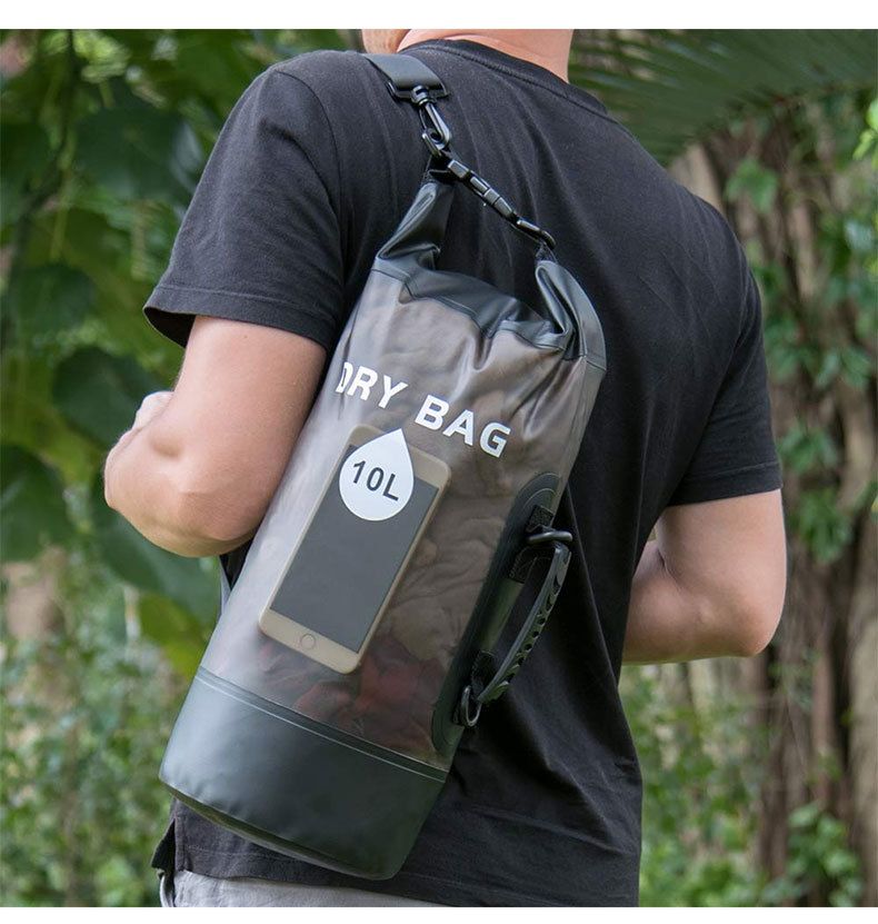 Nueva bolsa tipo cubo impermeable de PVC para deportes al aire libre, bolsa para natación, playa, senderismo, bolsa impermeable para la deriva_voghion.com
