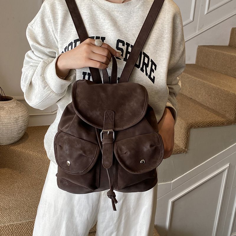 Sac à dos en velours de peau de cerf de haute qualité, nouveau sac à dos de voyage décontracté et tendance pour femme_voghion.com