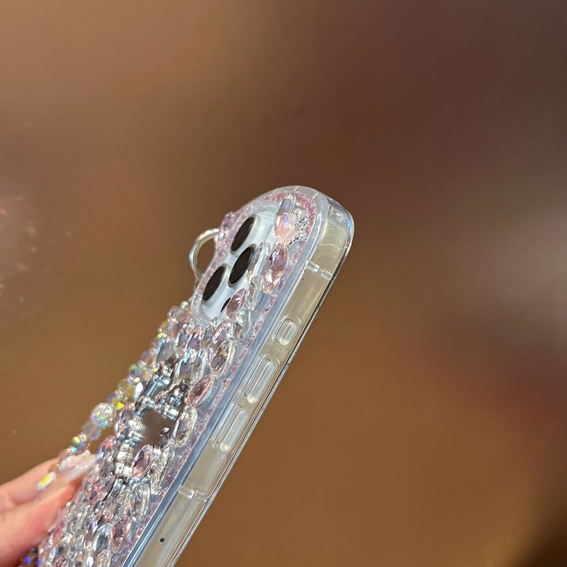 3D Bling Diamant Strass Handyhülle für iPhone 17 Air 16 15 14 Plus 13 12 Pro Max 11 Glitzer Glitzer Handtasche Stil Hülle_voghion.com