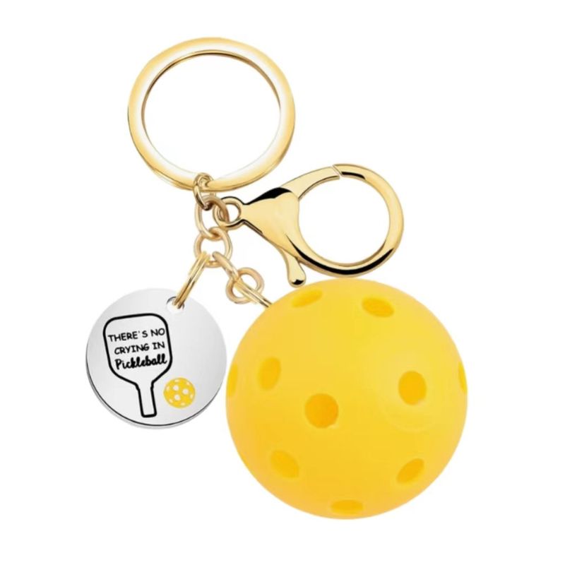 Porte-clés Pickleball en acier inoxydable, très populaire, jeux, petits cadeaux, fitness en plein air, pendentif_voghion.com