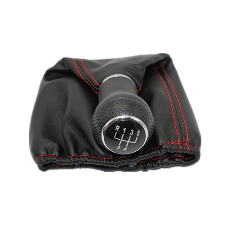 Manopla de câmbio de 5 velocidades com acabamento em couro para Seat Arosa 1997, 1998, 1999, 2000, 2001, 2002, 2003 e 2004_voghion.com