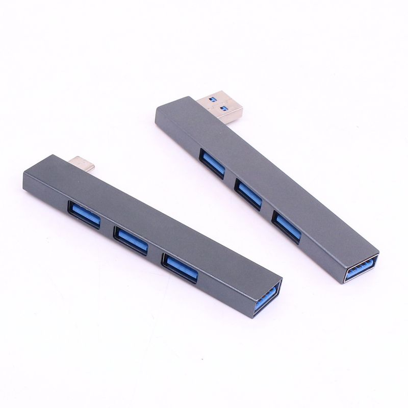 Uslåelig kvalitet, rettvinklet aluminiumslegering, type C-splitter, bærbar PC 3.0, USB-forlenger, fireporters hub_voghion.com