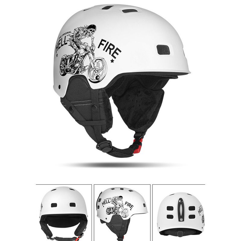2023 new ski suitable for single double board indoor outdoor protection, anti fall and warm snow helmet_voghion.com