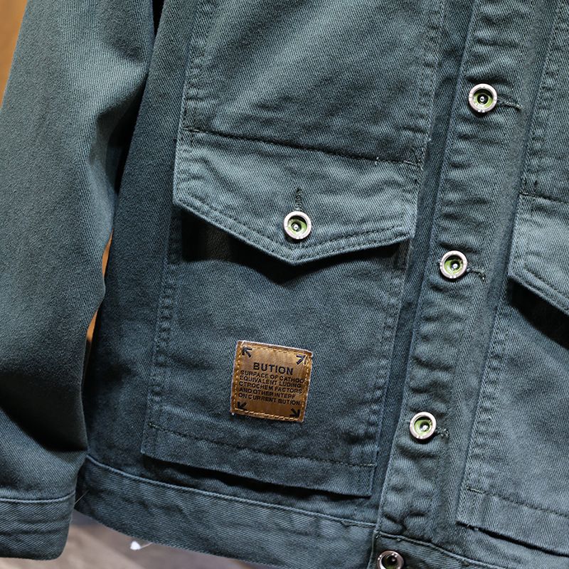 Chaqueta vaquera con solapa de primavera 2024 para hombre, 2 nuevas chaquetas de marca de moda holgadas de alta gama para hombre JK553_voghion.com