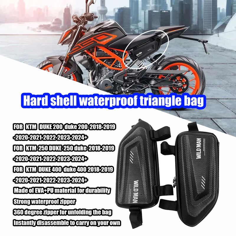 PRO DU.KE 200/250/400 motocykl upravená boční brašna vodotěsná trojúhelníková boční brašna s tvrdou skořepinou, příslušenství_voghion.com