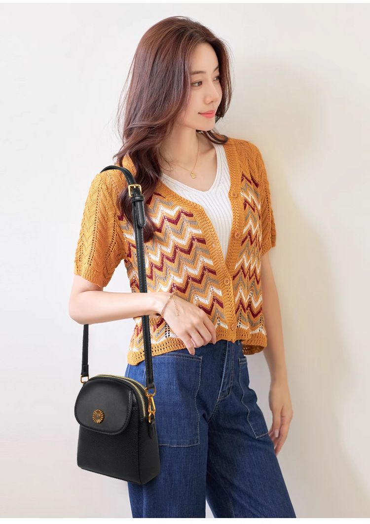 Borsa a tracolla per telefono 2025, nuova, elegante, piccola, casual, versatile, in vera pelle, da donna_voghion.com