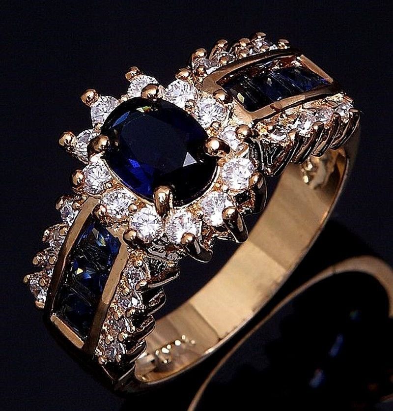 New Set Blue Red Zircon Fashion Men's and Women's Ring,Noble,elegance_voghion.com