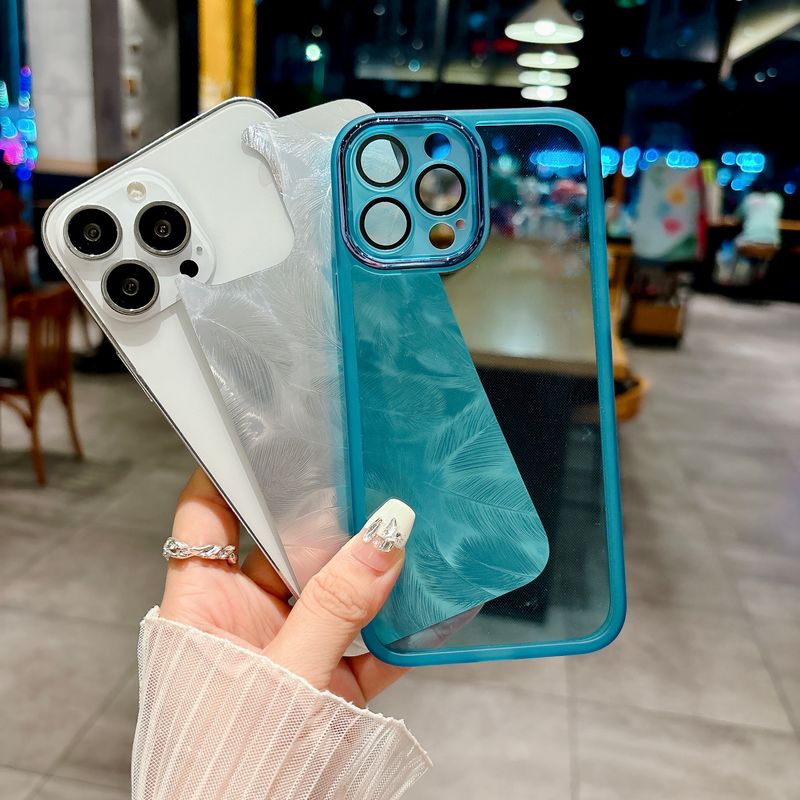 För OnePlus Nord N20SE N300 N20 10T 11 12R 12 11R 10R Ace Pro Feather Glitter Pappersfodral Transparent Bump Cover_voghion.com