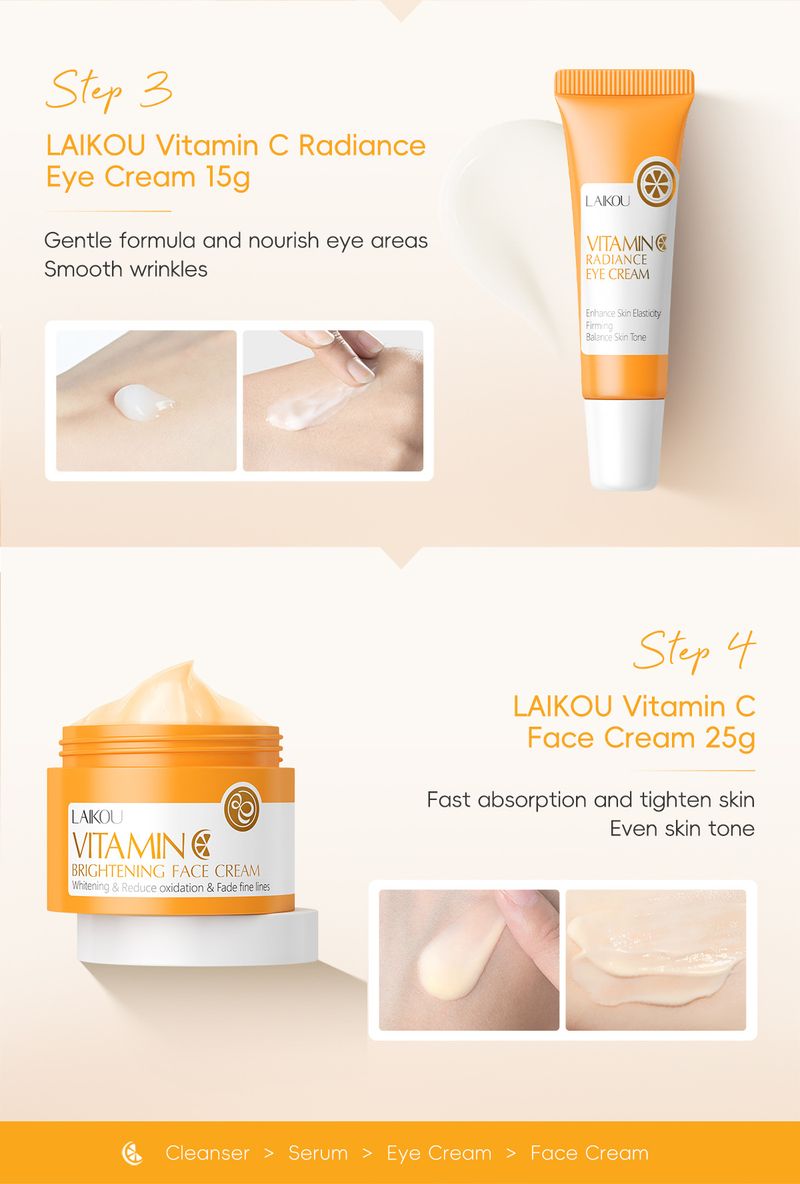 Set de îngrijire a pielii Leco cu vitamina C Îngrijire facială hidratantă și hidratantă_voghion.com