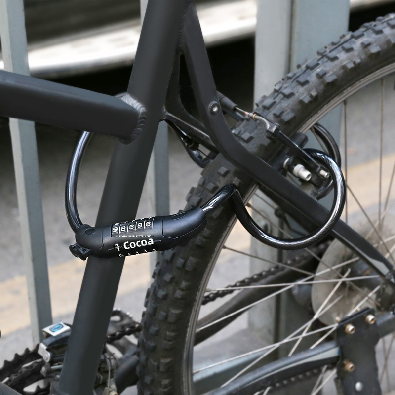 bicicletta combinazione a cinque cifre mountain bike antifurto cavo in acciaio spesso lucchetto cycg attrezzatura_voghion.com