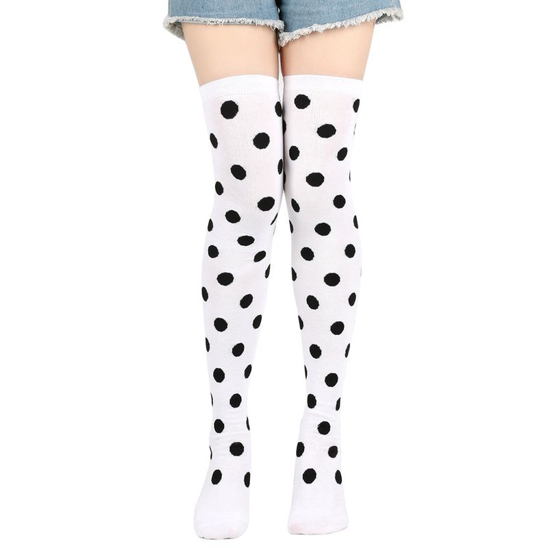 Dress up Makeup Ball Props COS Ladybug Dots Over Knee Socks Stockings_voghion.com